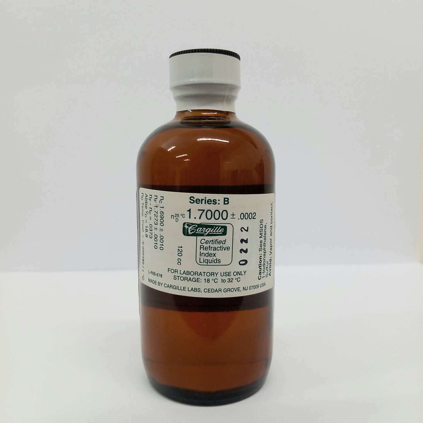 カーギル標準屈折液 シリーズE B M Certified Reflective index liquids