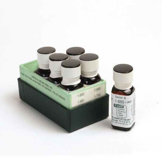 カーギル標準屈折液セット(アスベスト分析用 1.550/1.580/1.605/1.640/1.680/1.700)